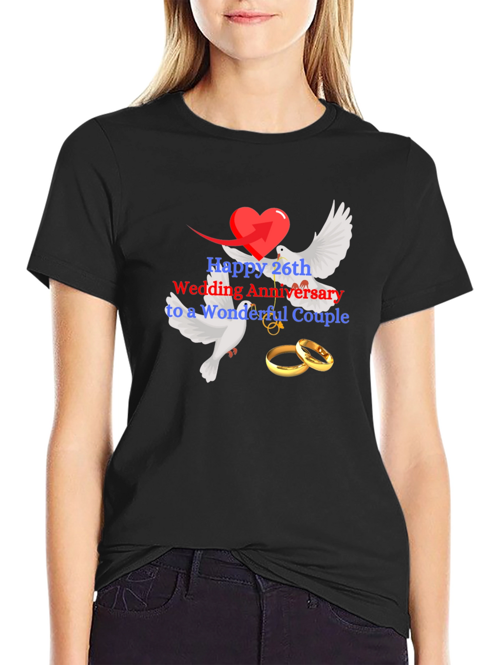 26th Anniversary T-Shirt Wonderful Couple Gift