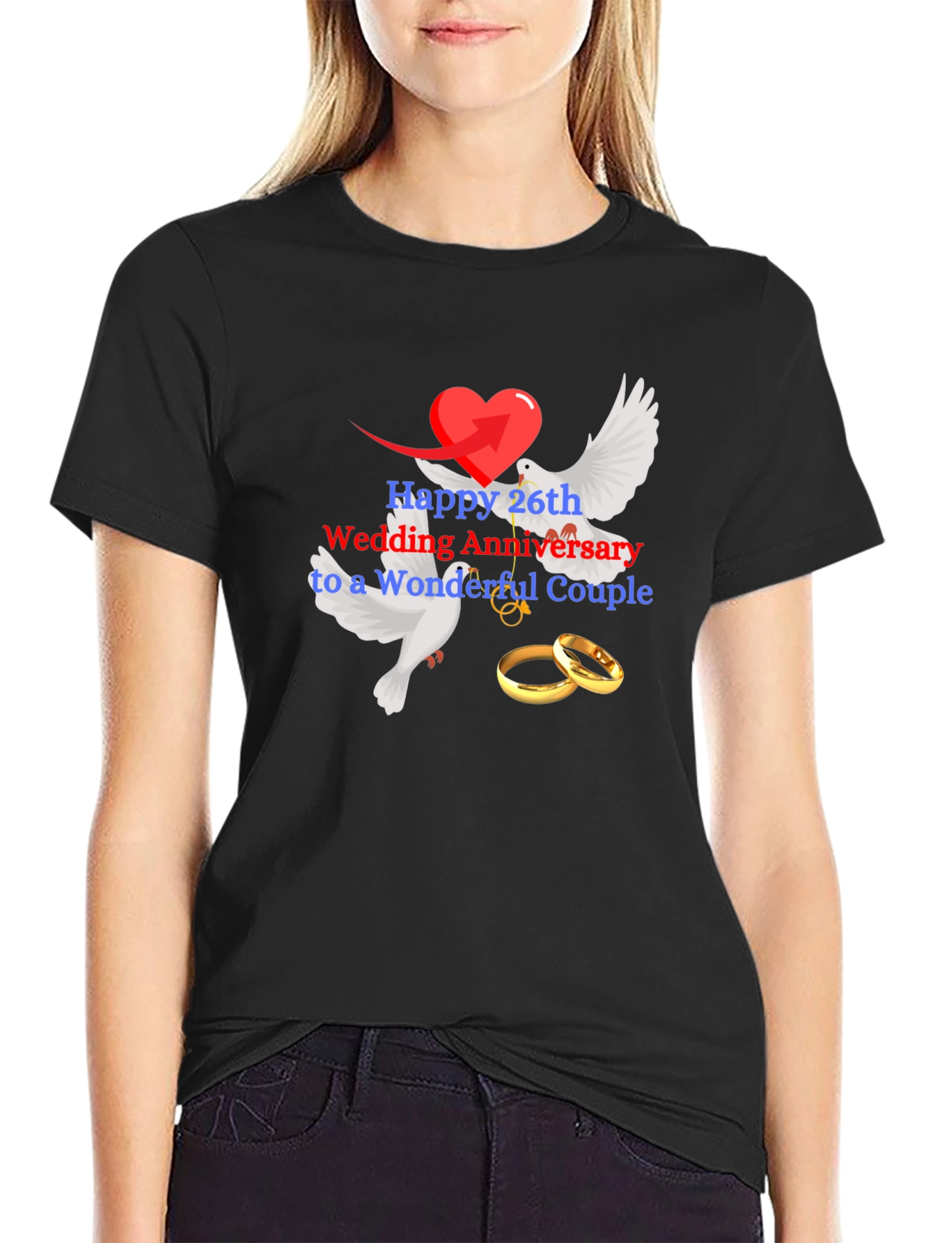 26th Anniversary T-Shirt Wonderful Couple Gift