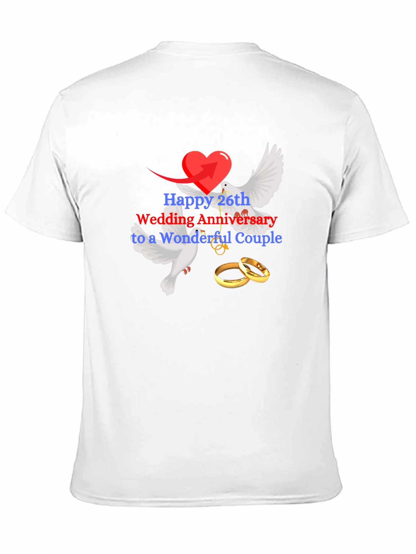 26th Anniversary T-Shirt Wonderful Couple Gift