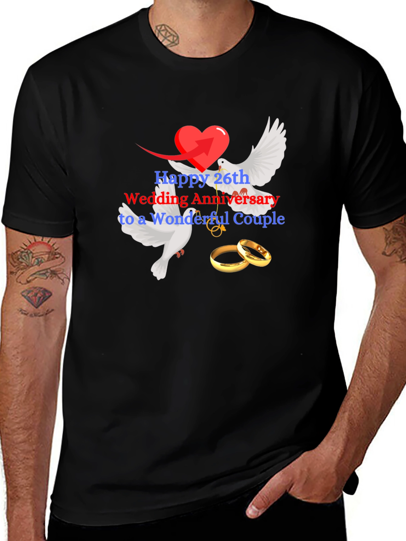 26th Anniversary T-Shirt Wonderful Couple Gift