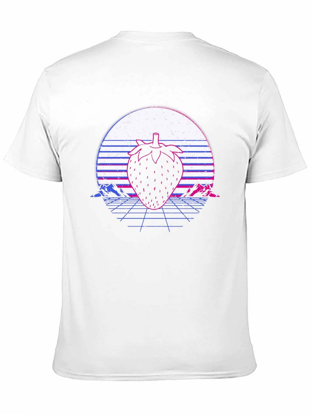 Retro Strawberry Graphic Tee - Synthwave T-Shirt
