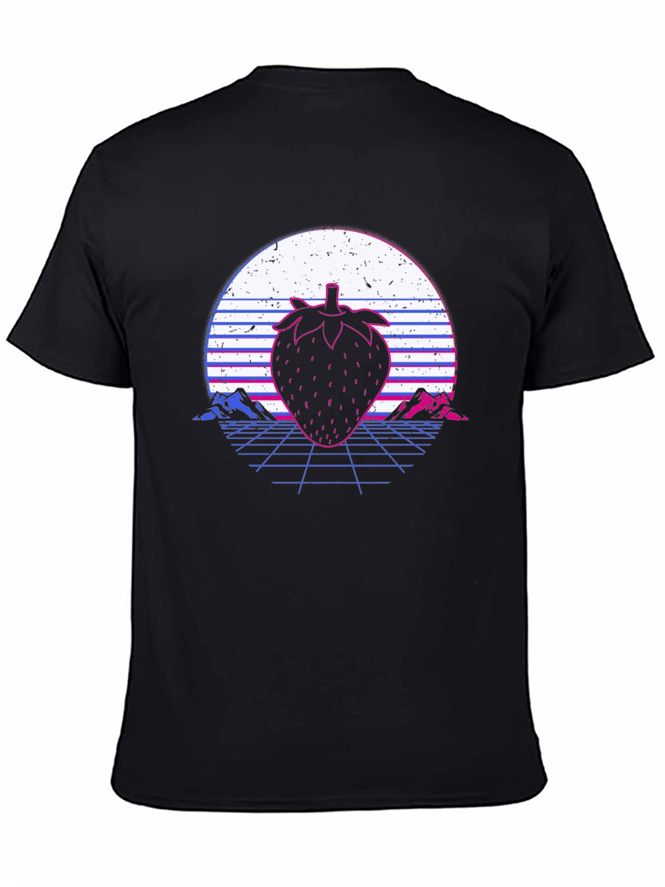 Retro Strawberry Graphic Tee - Synthwave T-Shirt