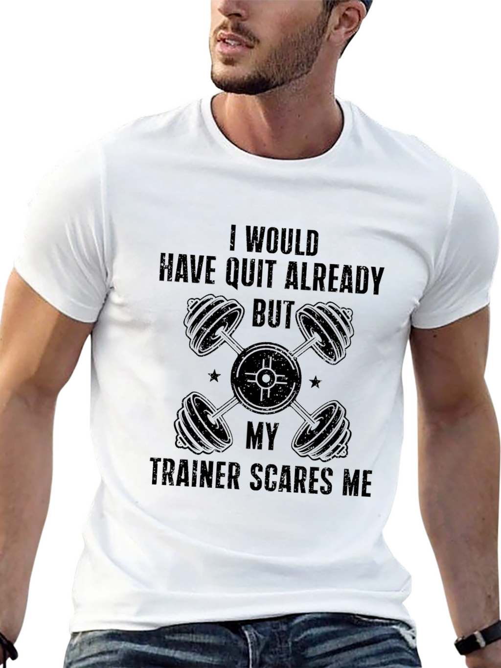 Trainer Scares Me - Funny Workout T-Shirt