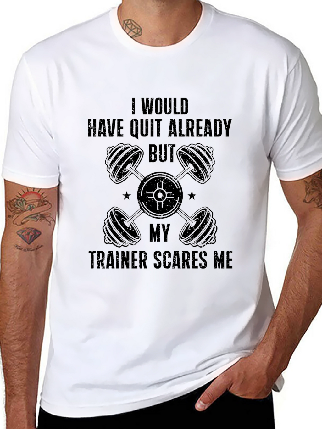 Trainer Scares Me - Funny Workout T-Shirt