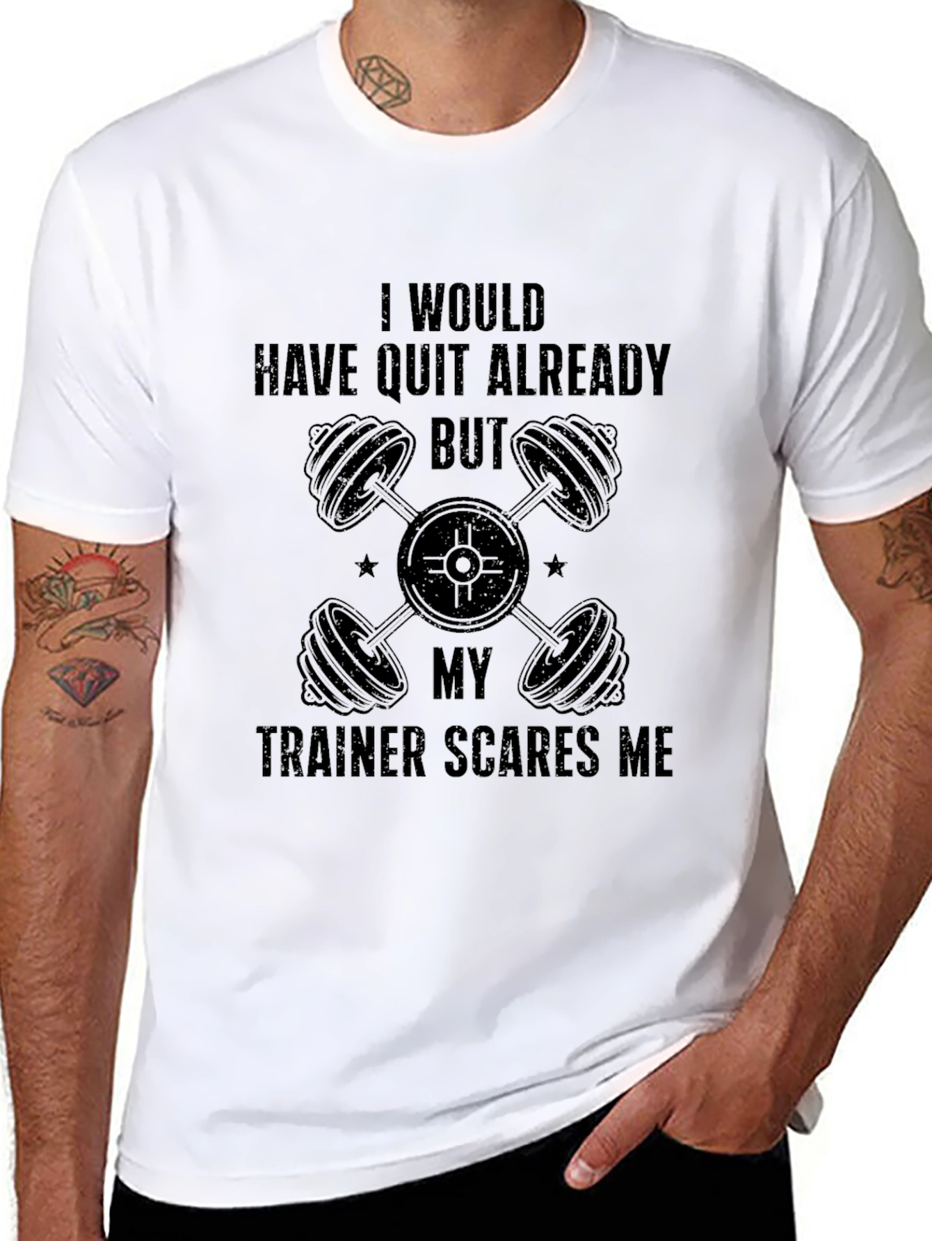 Trainer Scares Me - Funny Workout T-Shirt