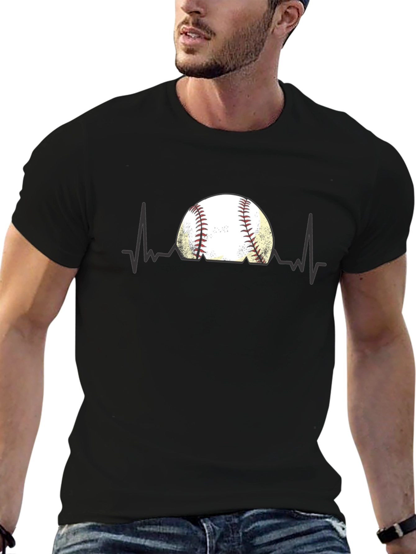 Baseball Heartbeat T-Shirt - Fan Apparel