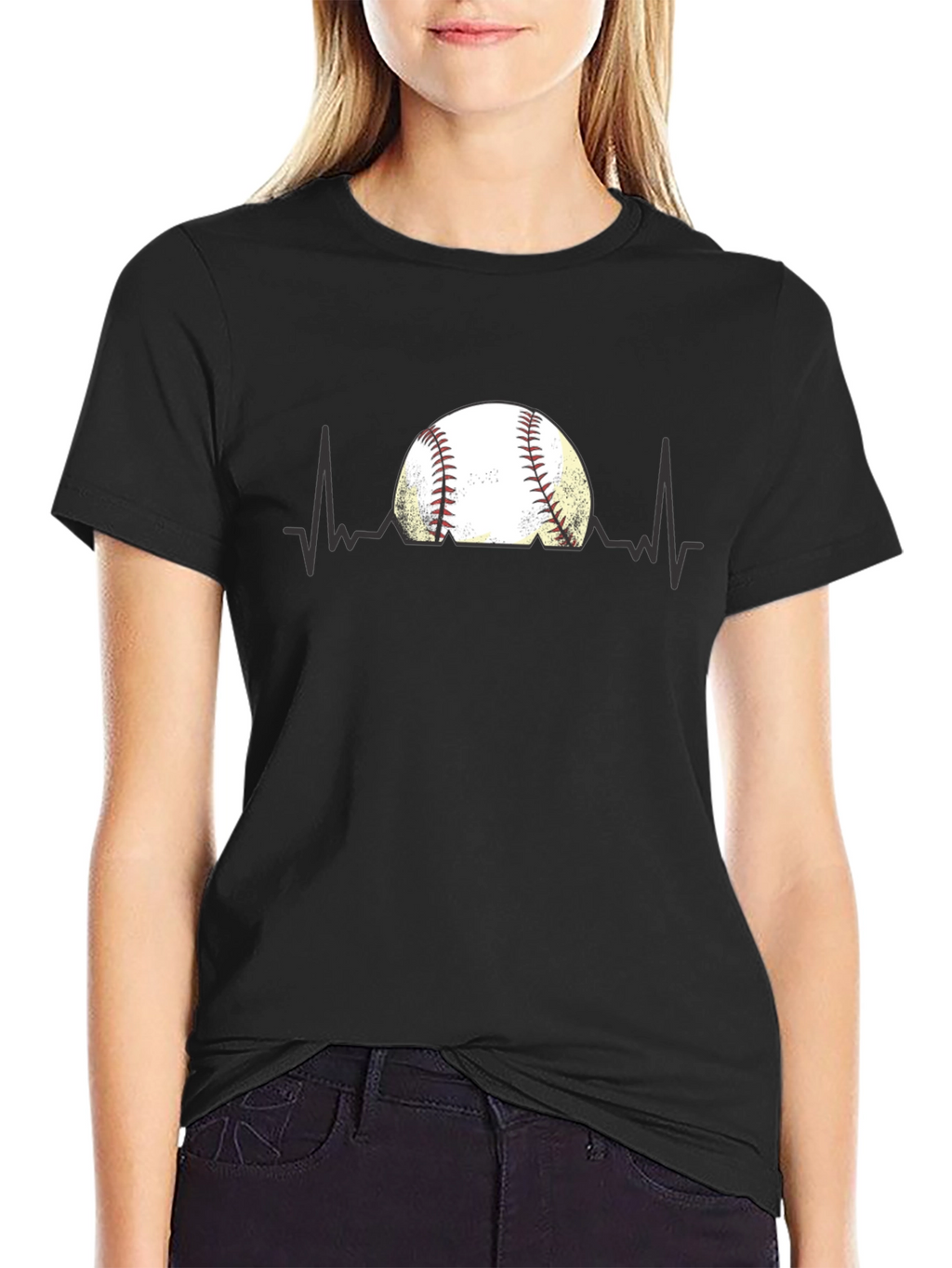 Baseball Heartbeat T-Shirt - Fan Apparel