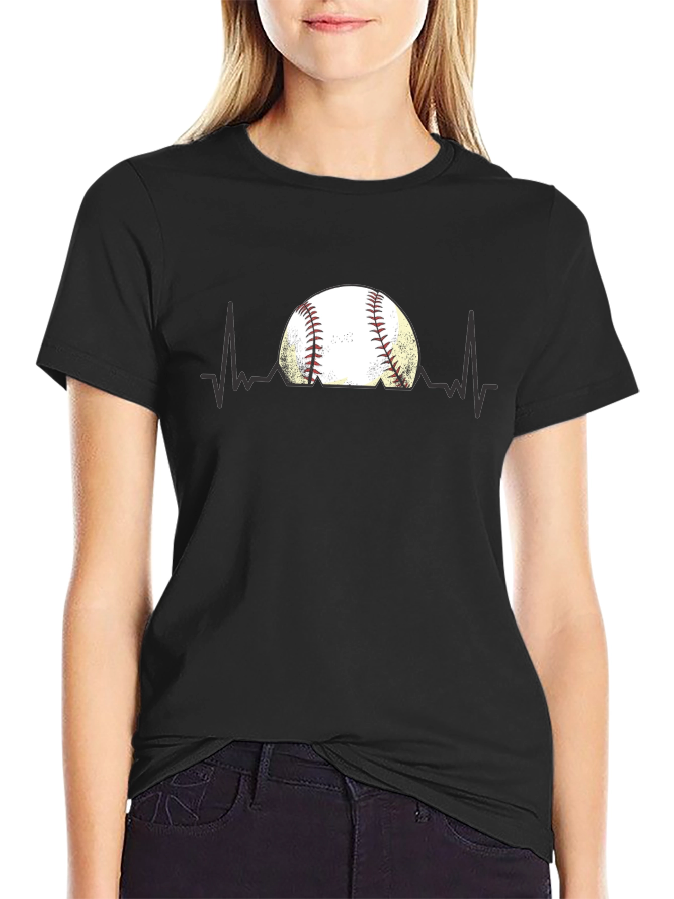 Baseball Heartbeat T-Shirt - Fan Apparel