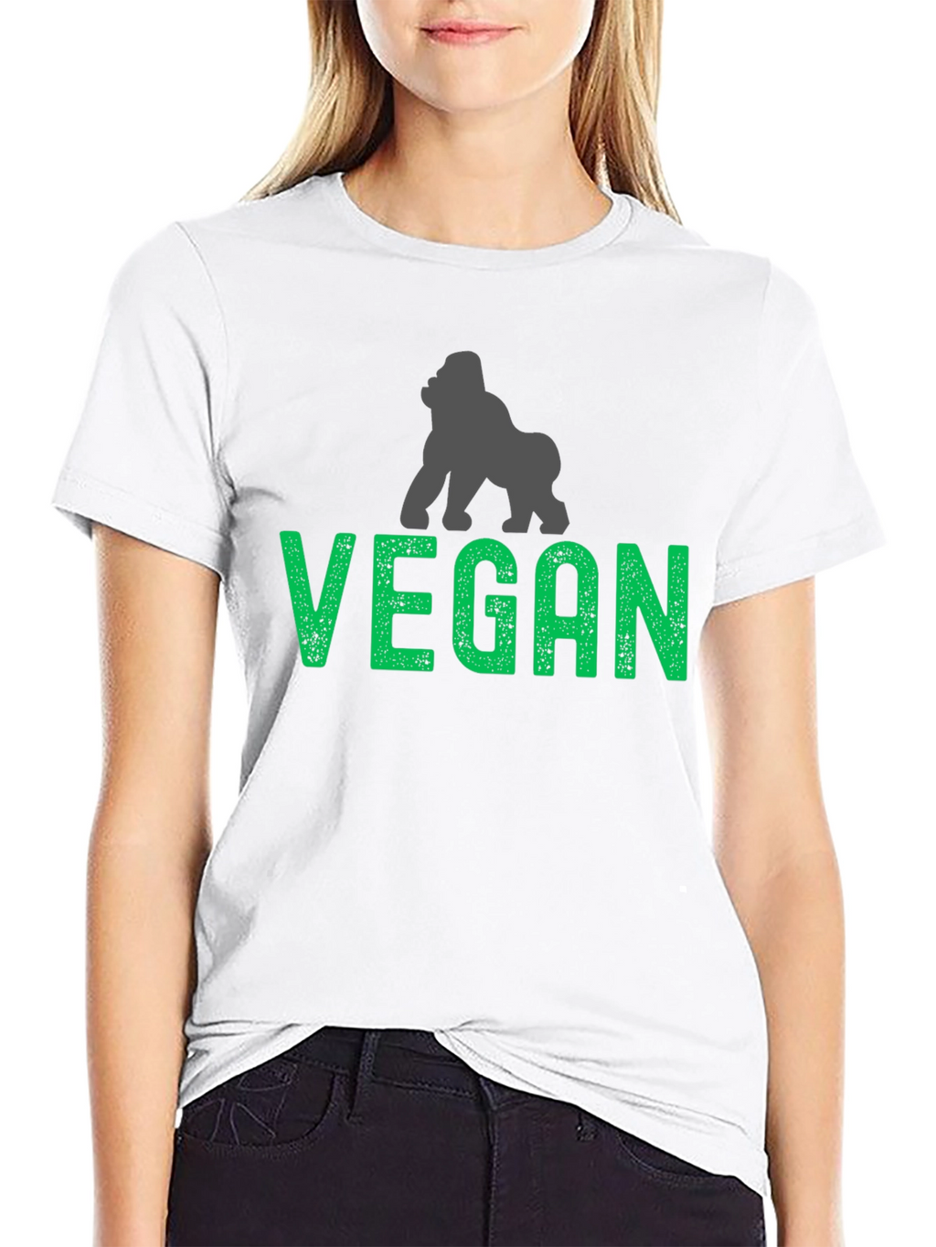 Vegan Gorilla Graphic T-Shirt - Animal Lover Tee
