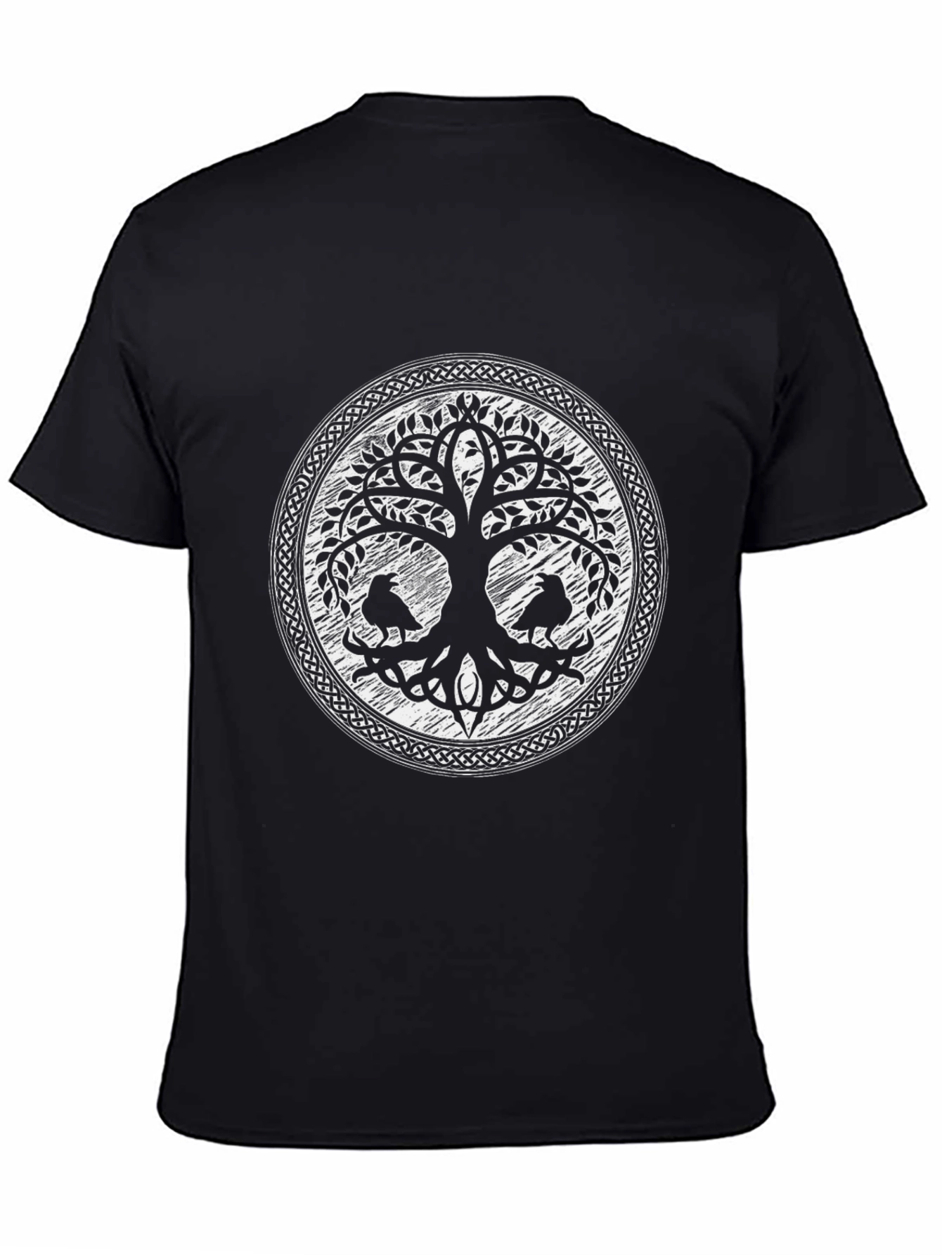 Yggdrasil Tree of Life Raven T-Shirt - Viking Norse Mythology
