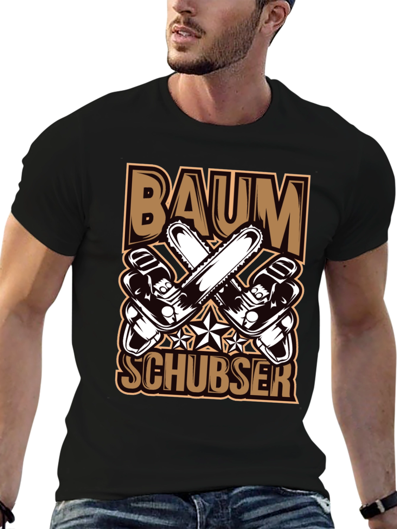 Baumschubser T-Shirt Chainsaw Lumberjack Tee