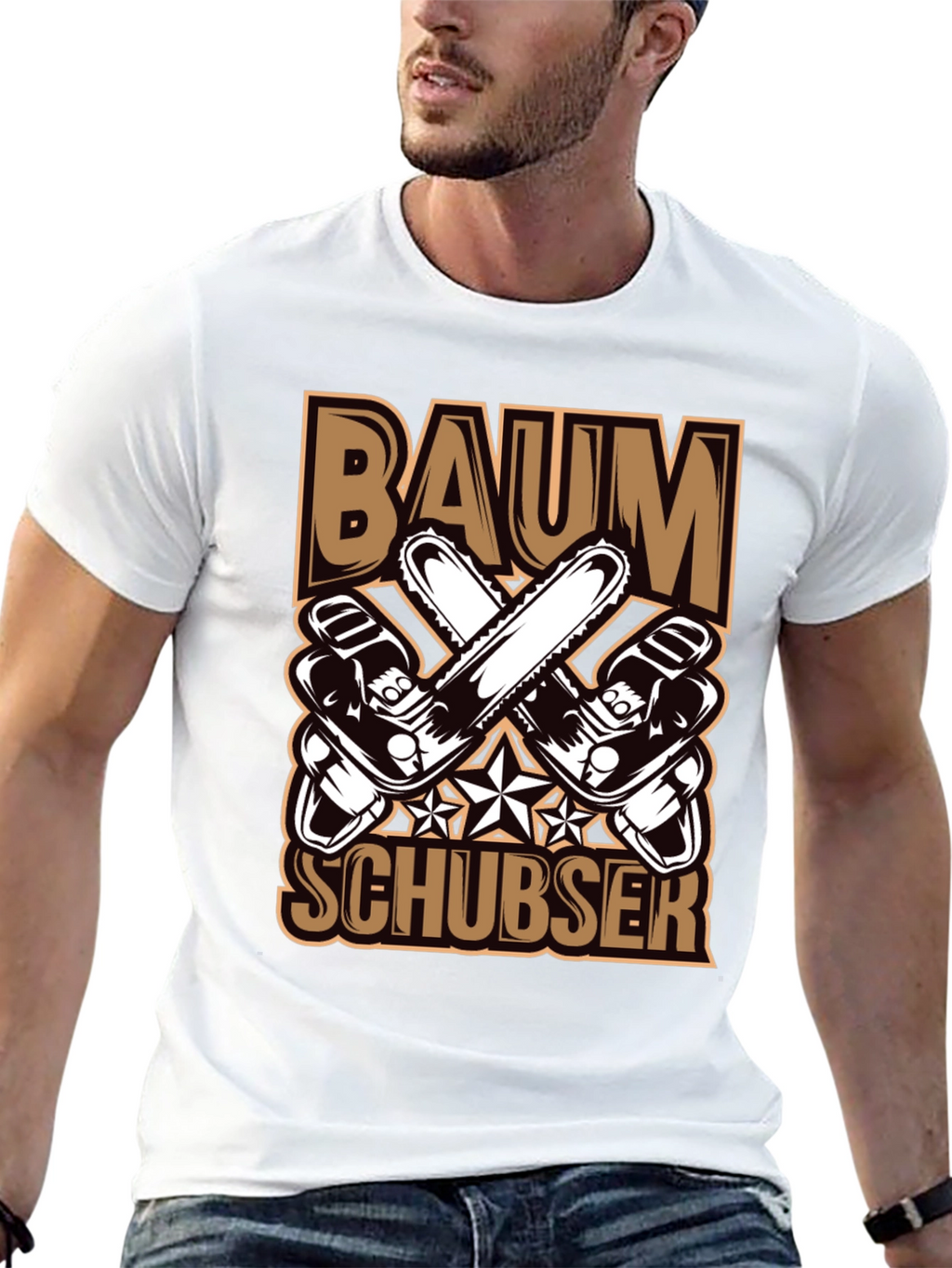 Baumschubser T-Shirt Chainsaw Lumberjack Tee