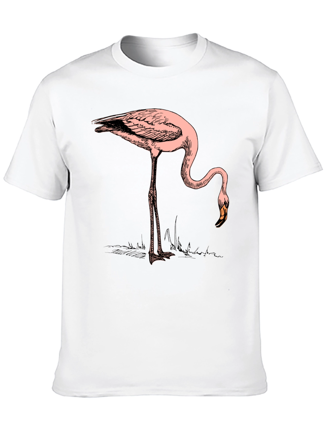 Cool Flamingo Graphic Print Black T-Shirt