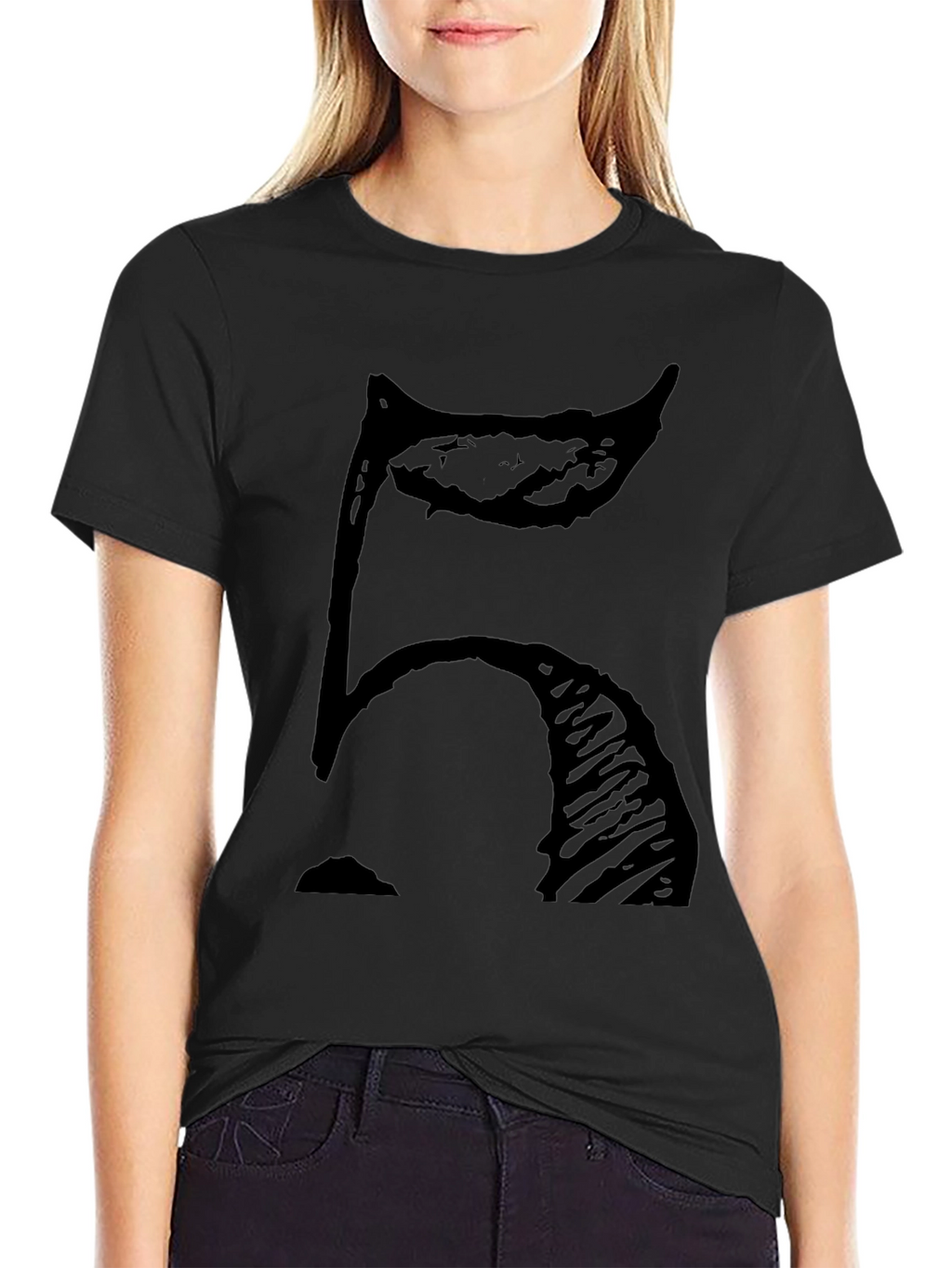 Bold Number 5 Graphic Print T-Shirt