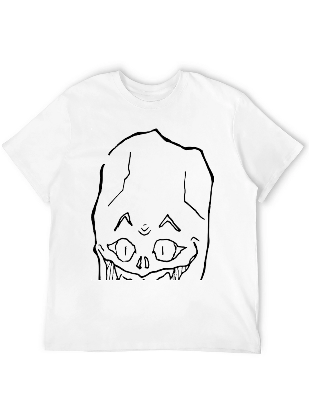 Spooky Face Black Graphic T-Shirt