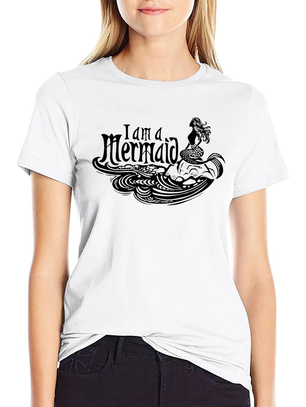 I am a Mermaid Black Graphic Tee - Mens