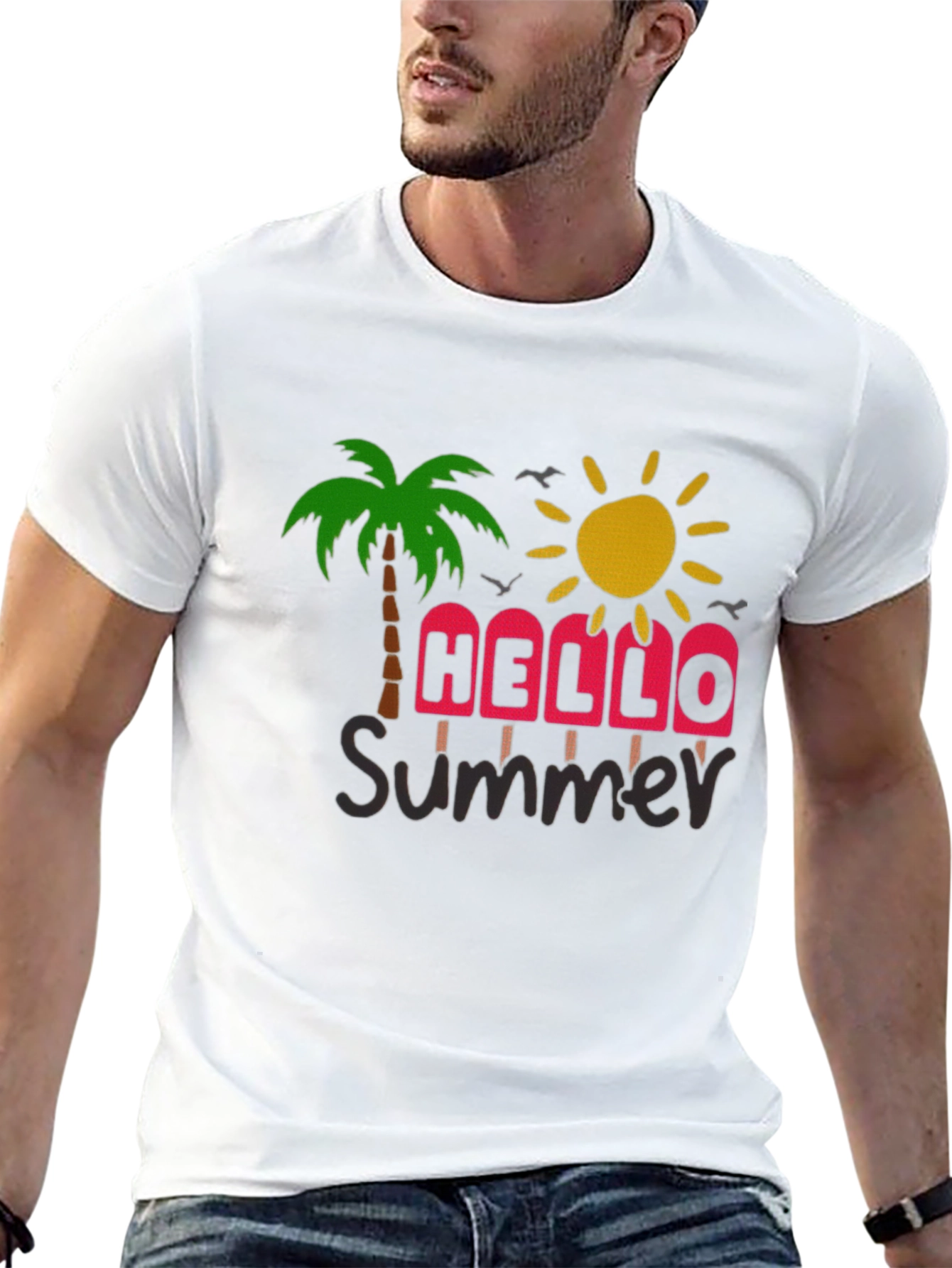 Summer Vibes Graphic Tee - Black