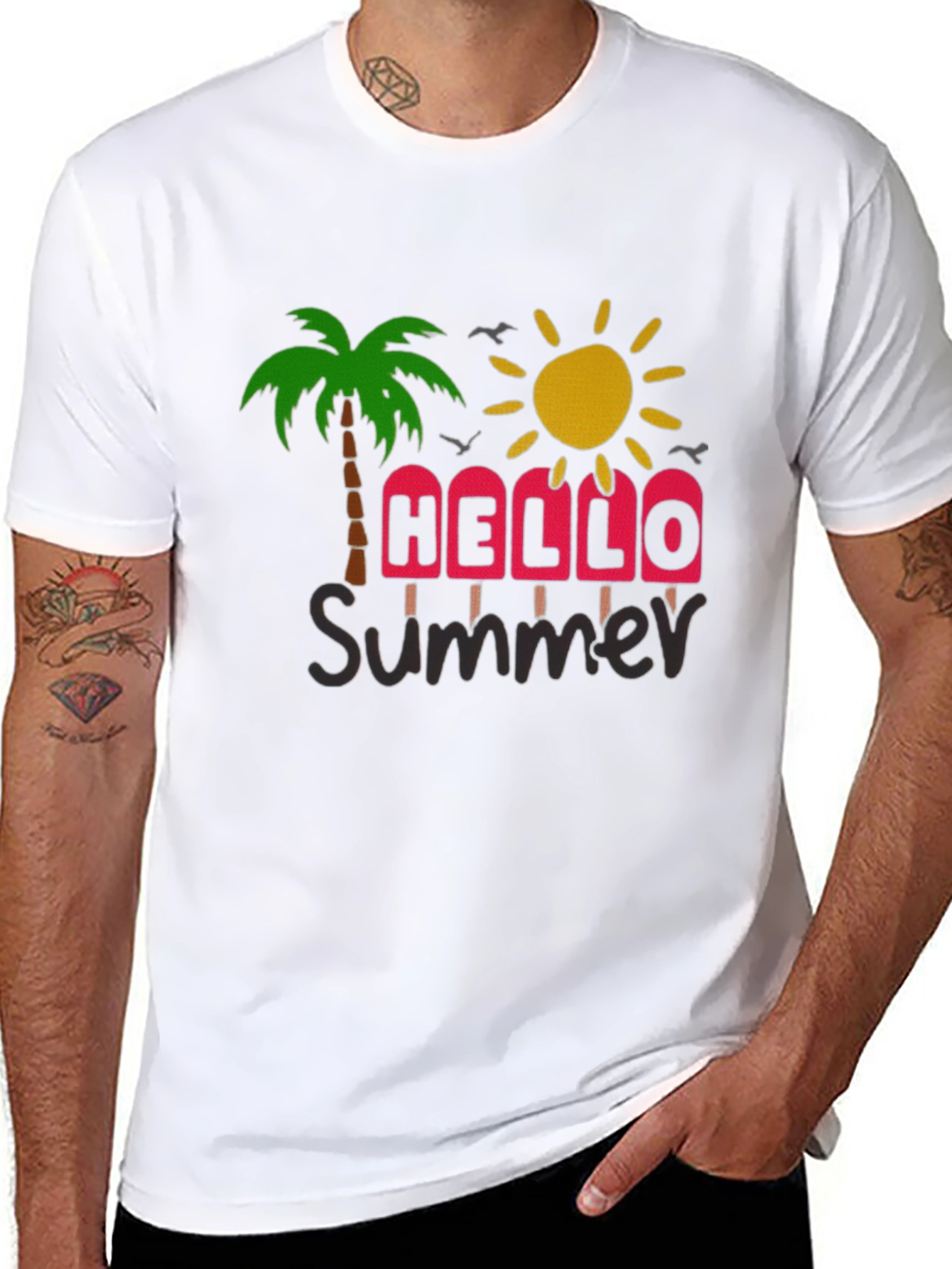Summer Vibes Graphic Tee - Black