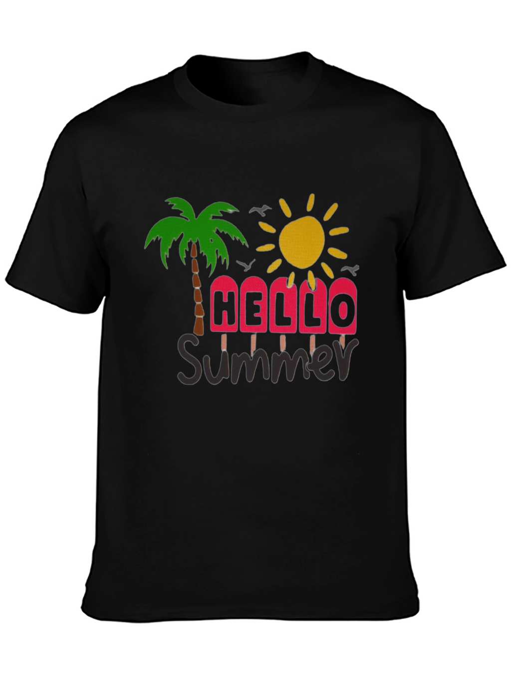 Summer Vibes Graphic Tee - Black