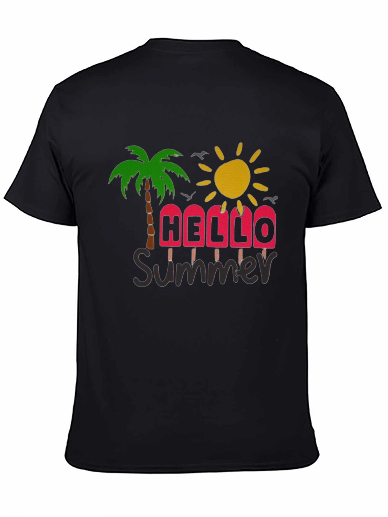 Summer Vibes Graphic Tee - Black