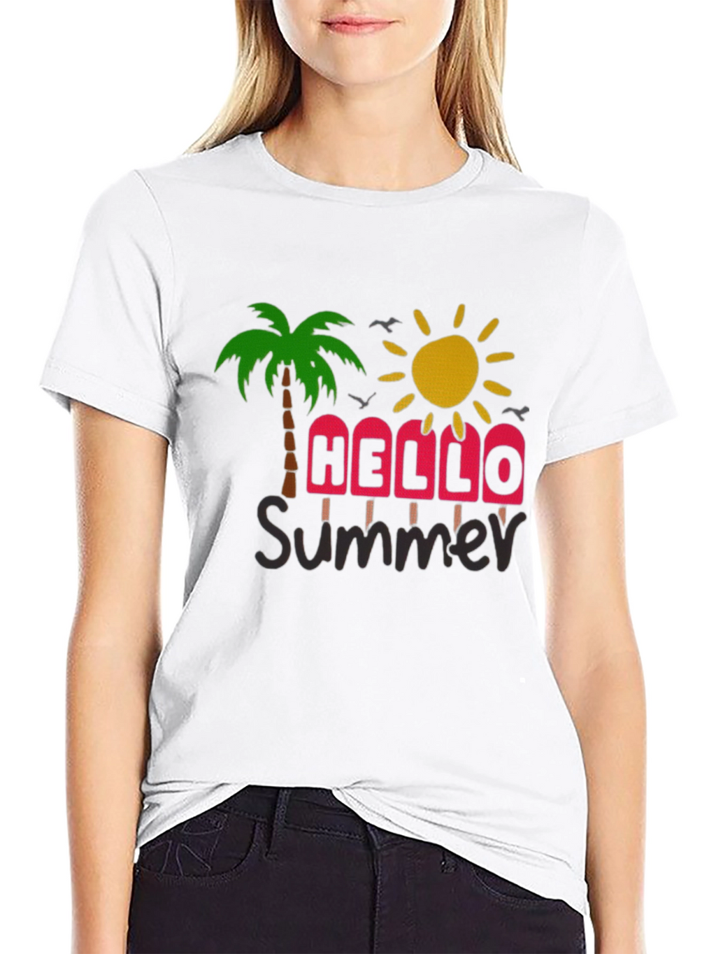 Summer Vibes Graphic Tee - Black