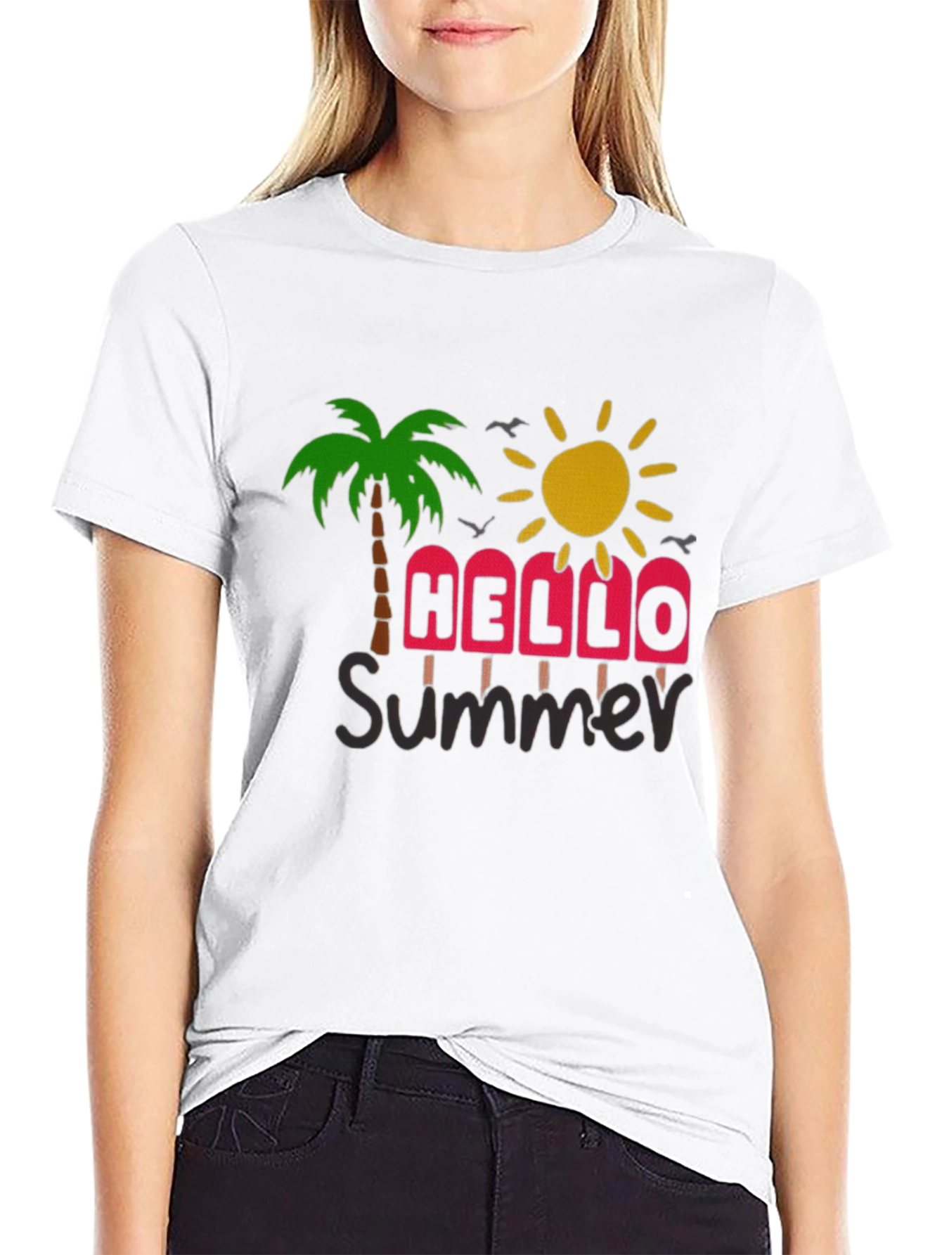 Summer Vibes Graphic Tee - Black