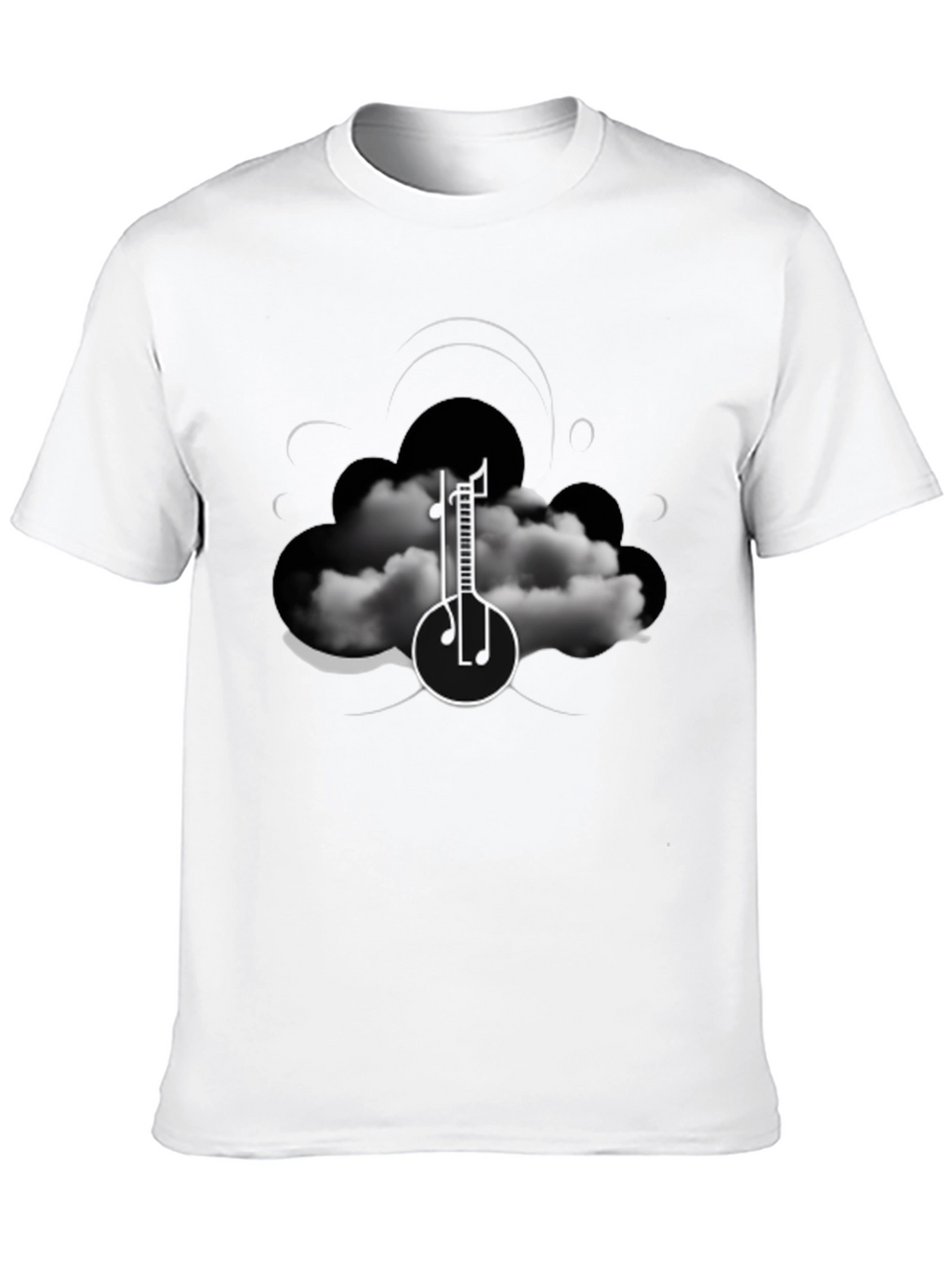 Cloud Music T-Shirt - Artistic Graphic Tee