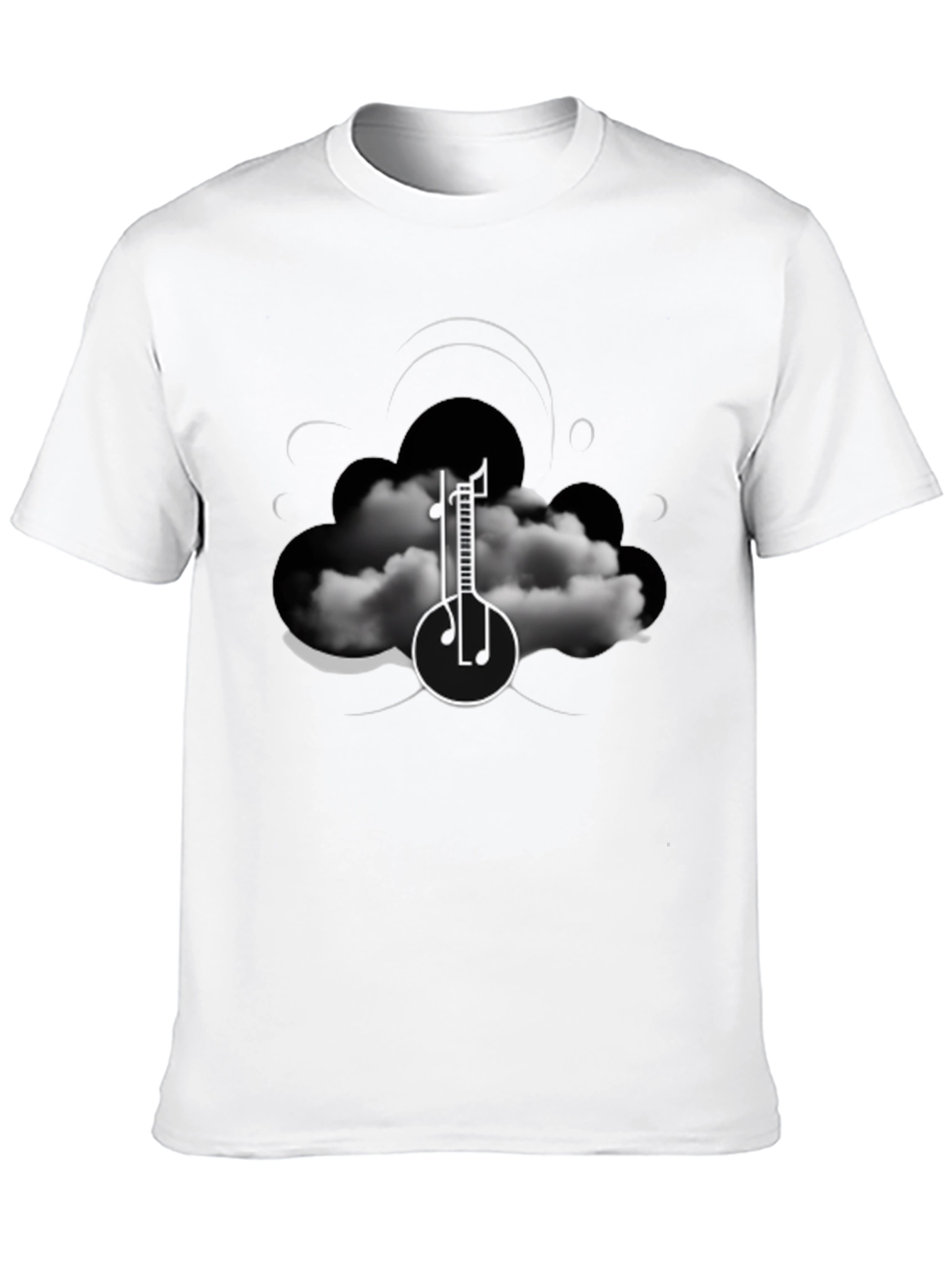 Cloud Music T-Shirt - Artistic Graphic Tee
