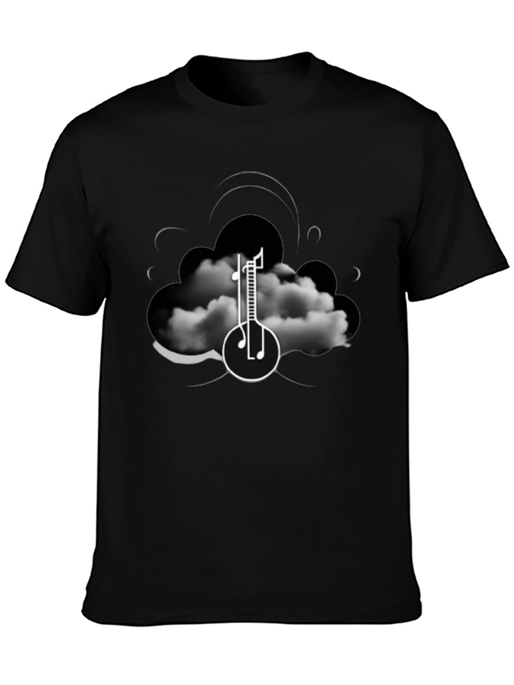 Cloud Music T-Shirt - Artistic Graphic Tee