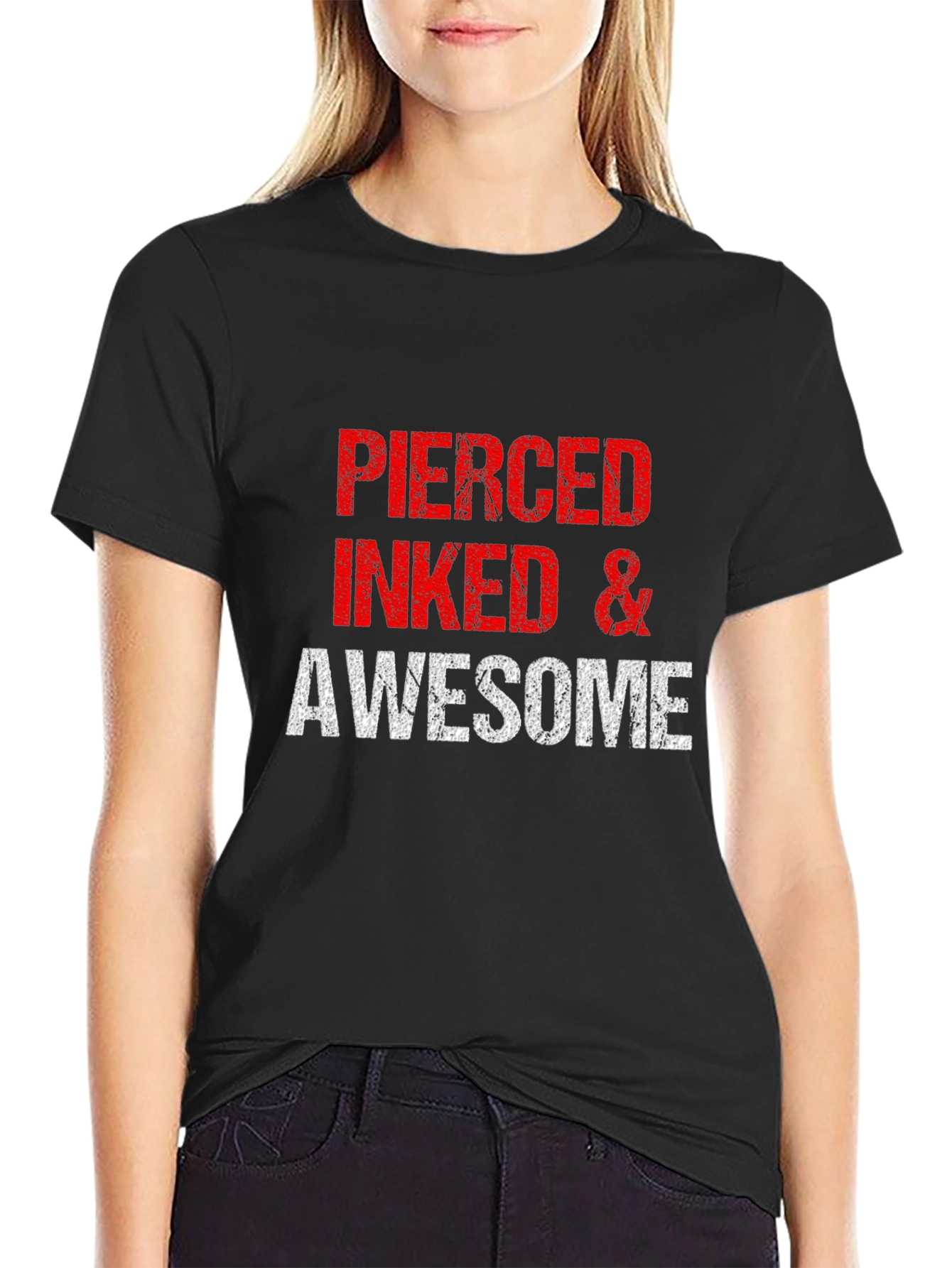 Pierced Inked & Awesome Graphic Tee