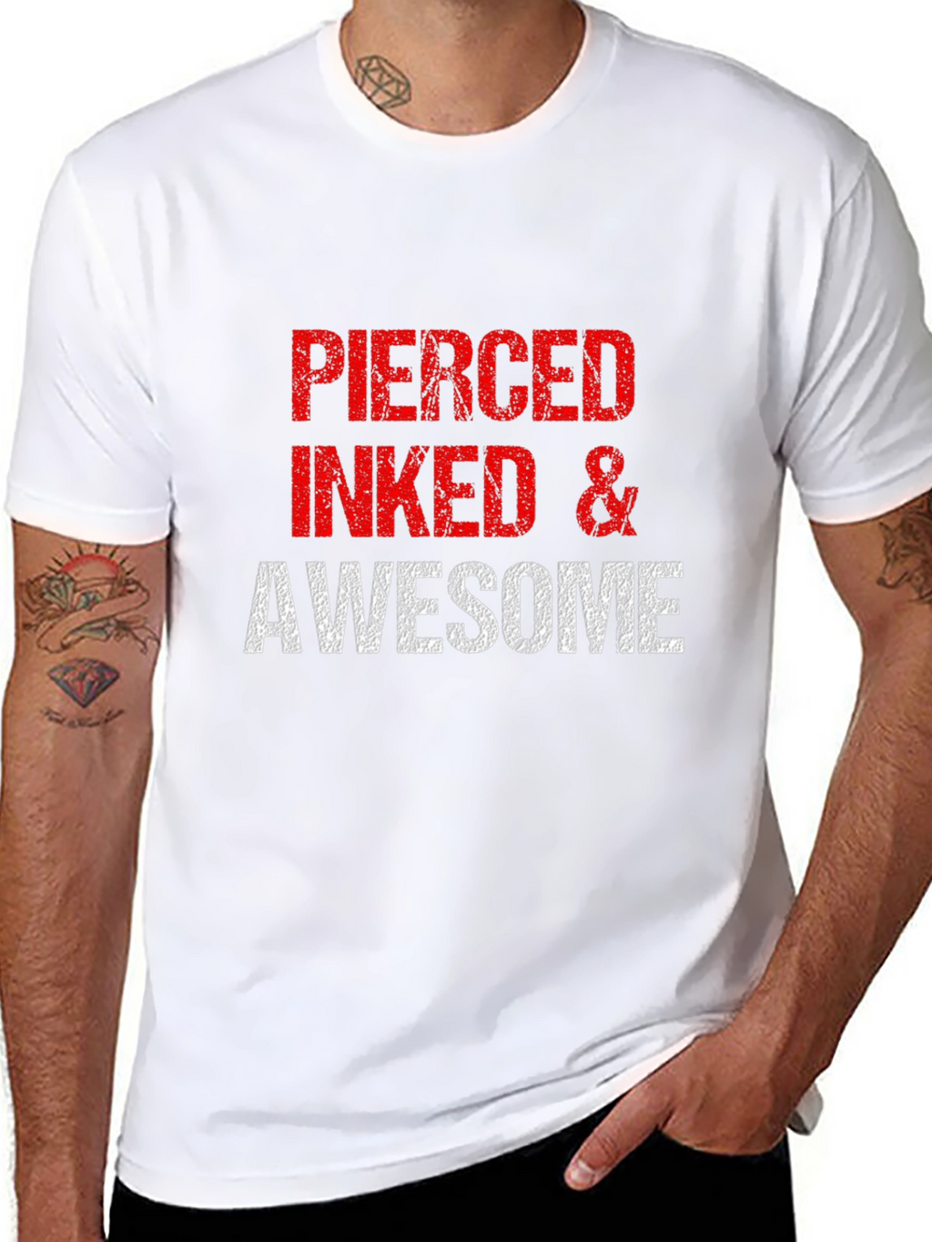 Pierced Inked & Awesome Graphic Tee