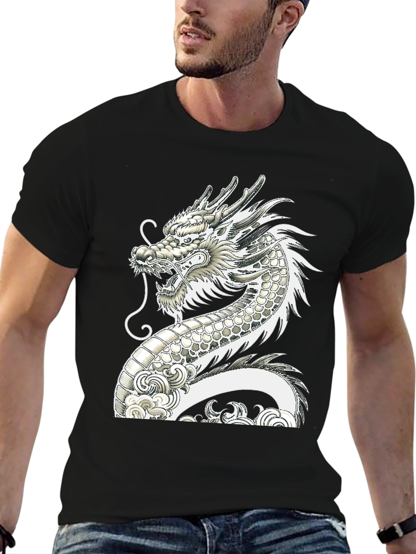 Dragon Graphic Tee - Unique Asian Design