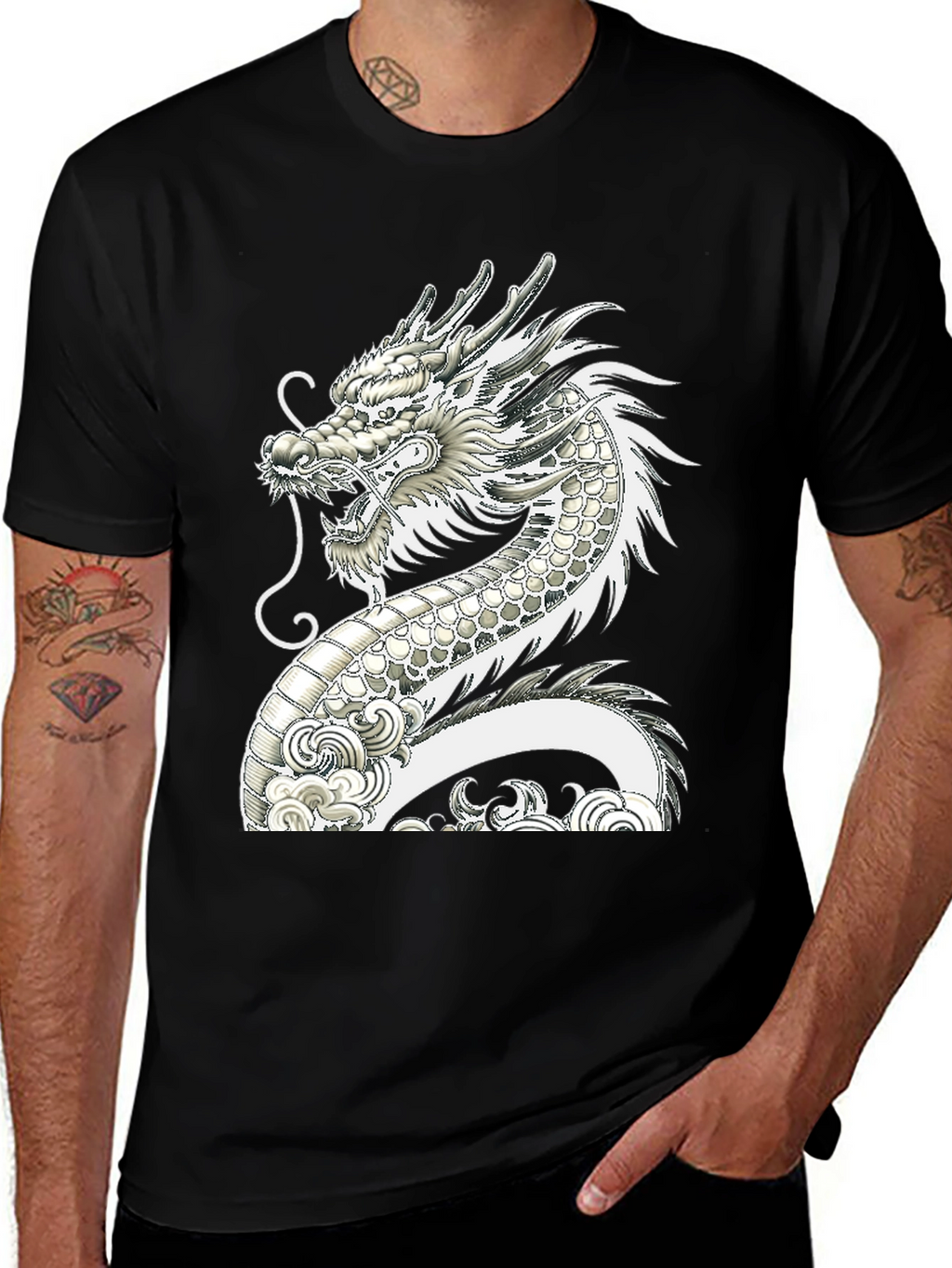 Dragon Graphic Tee - Unique Asian Design