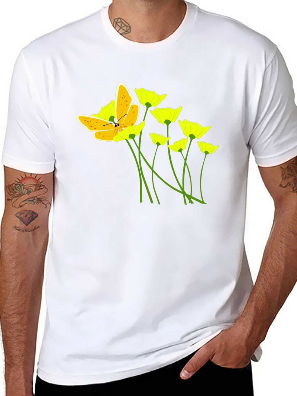 Floral Butterfly Graphic Tee