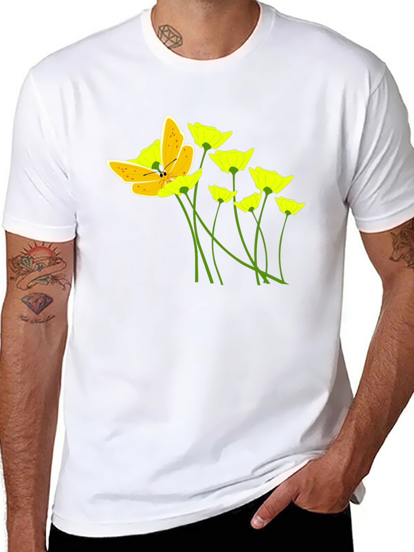 Floral Butterfly Graphic Tee