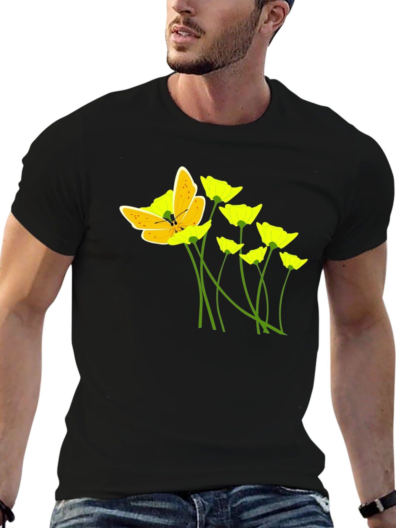 Floral Butterfly Graphic Tee