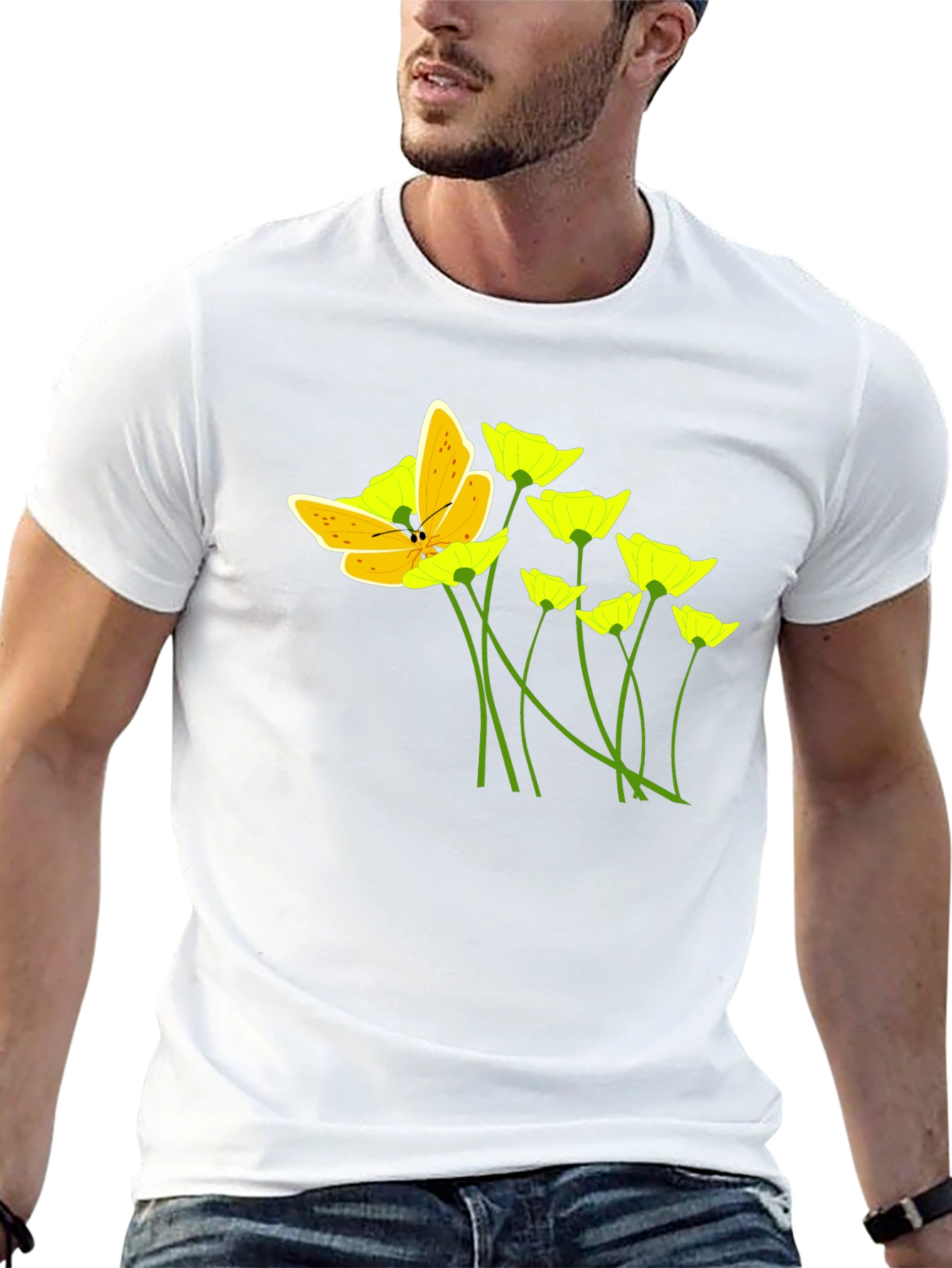 Floral Butterfly Graphic Tee