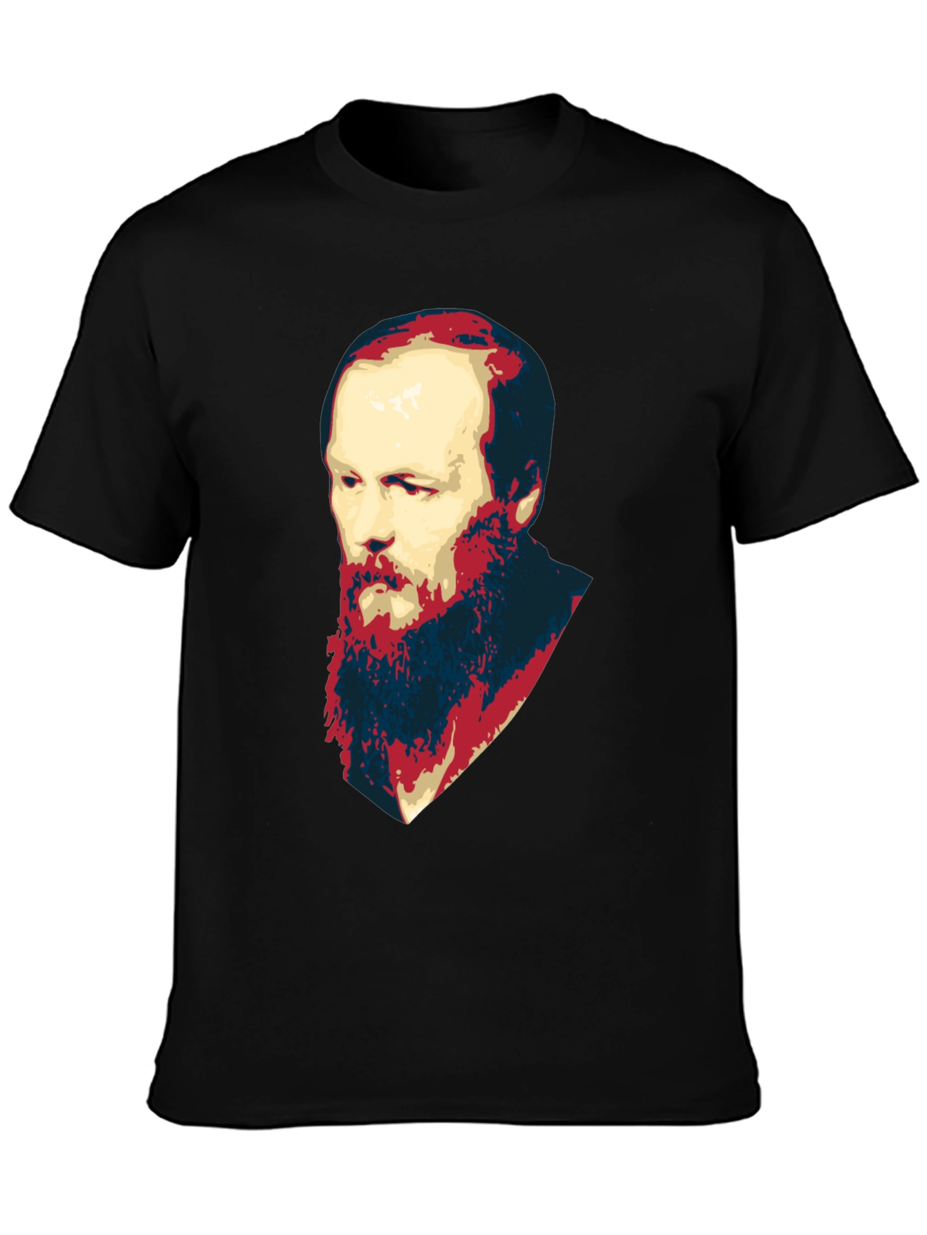 Dostoevsky Portrait Black T-Shirt