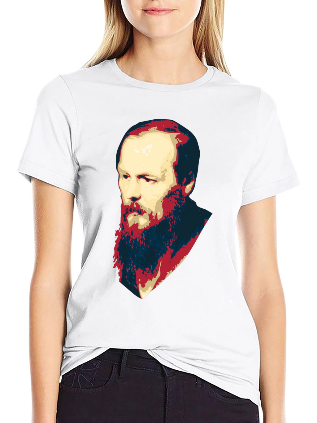 Dostoevsky Portrait Black T-Shirt