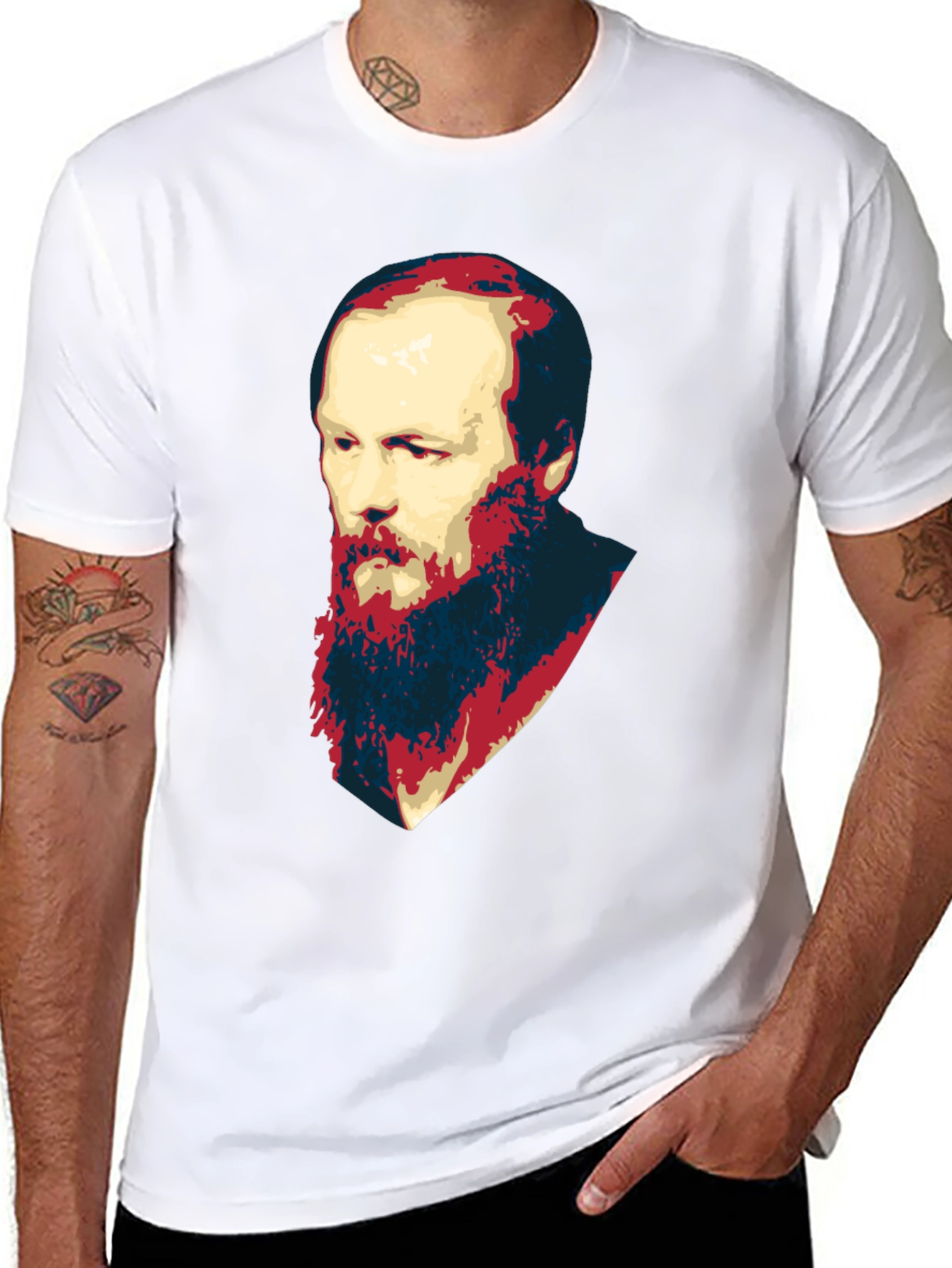Dostoevsky Portrait Black T-Shirt