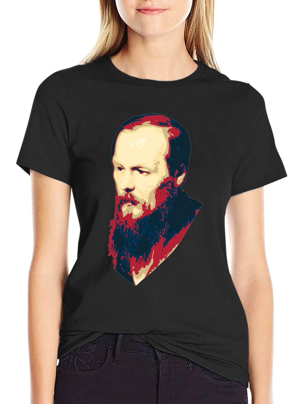Dostoevsky Portrait Black T-Shirt