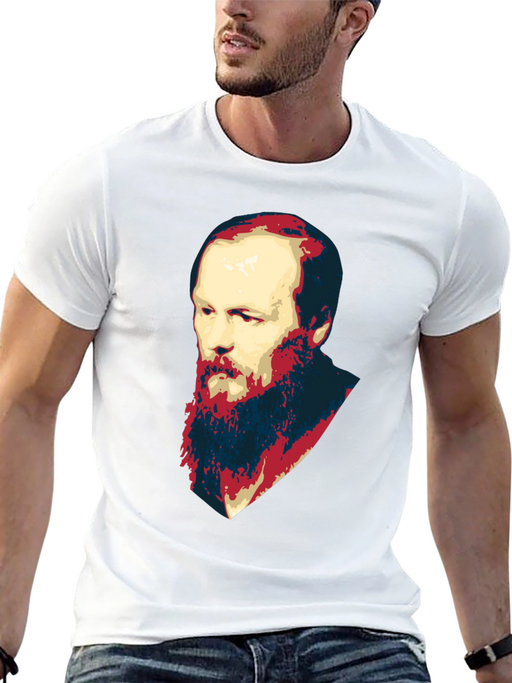 Dostoevsky Portrait Black T-Shirt