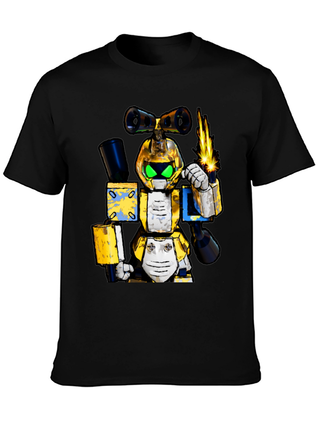 Robotic Cartoon T-Shirt - Unique Graphic Tee