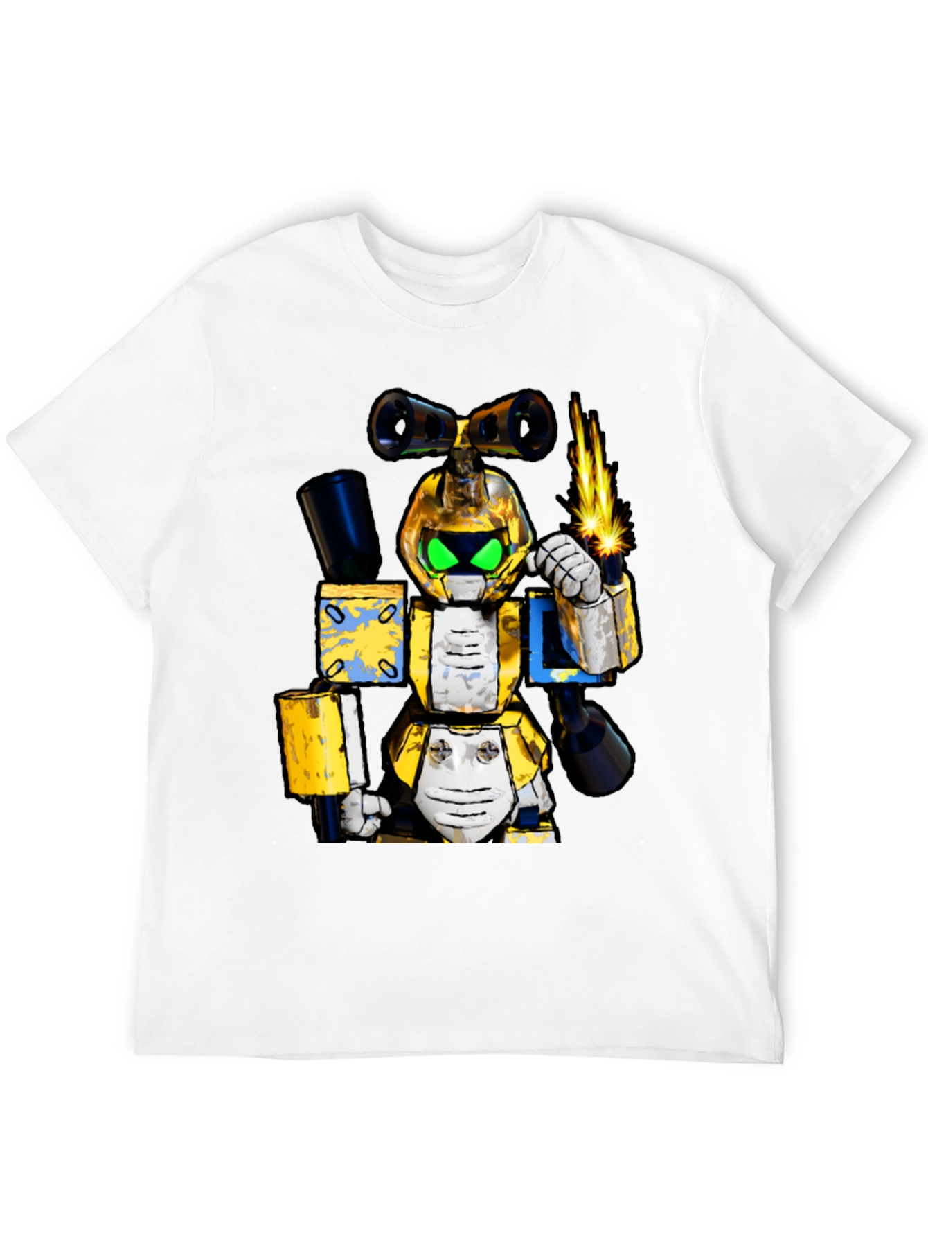 Robotic Cartoon T-Shirt - Unique Graphic Tee