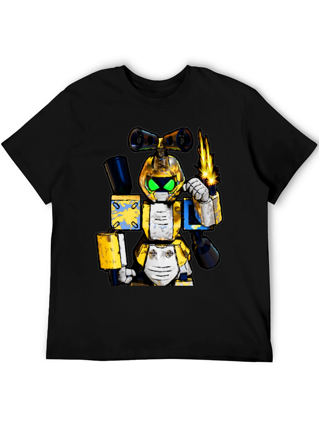 Robotic Cartoon T-Shirt - Unique Graphic Tee