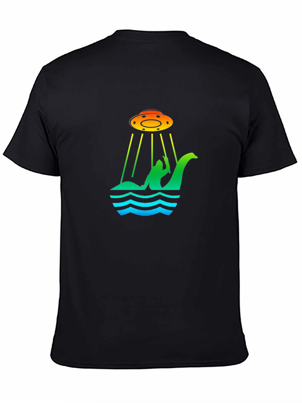 UFO Abduction Loch Ness Monster Graphic T-Shirt