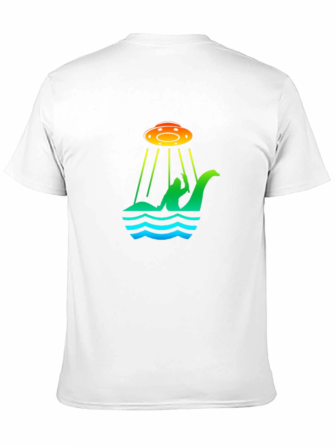 UFO Abduction Loch Ness Monster Graphic T-Shirt