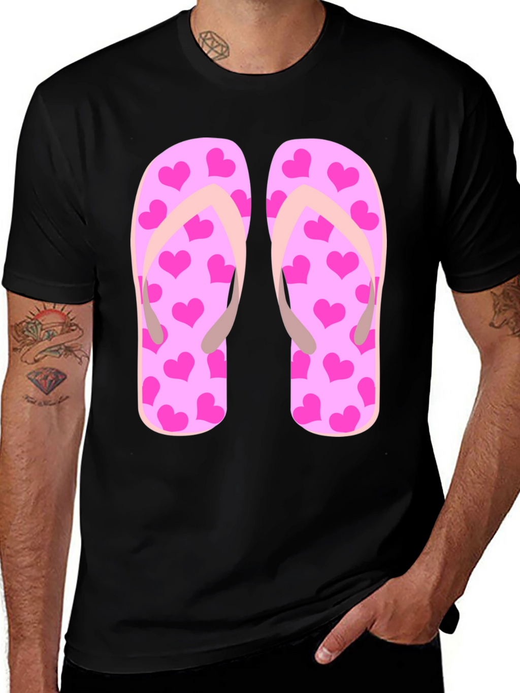Flip Flop Heart Print Tee