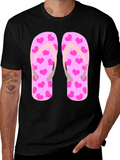 Flip Flop Heart Print Tee