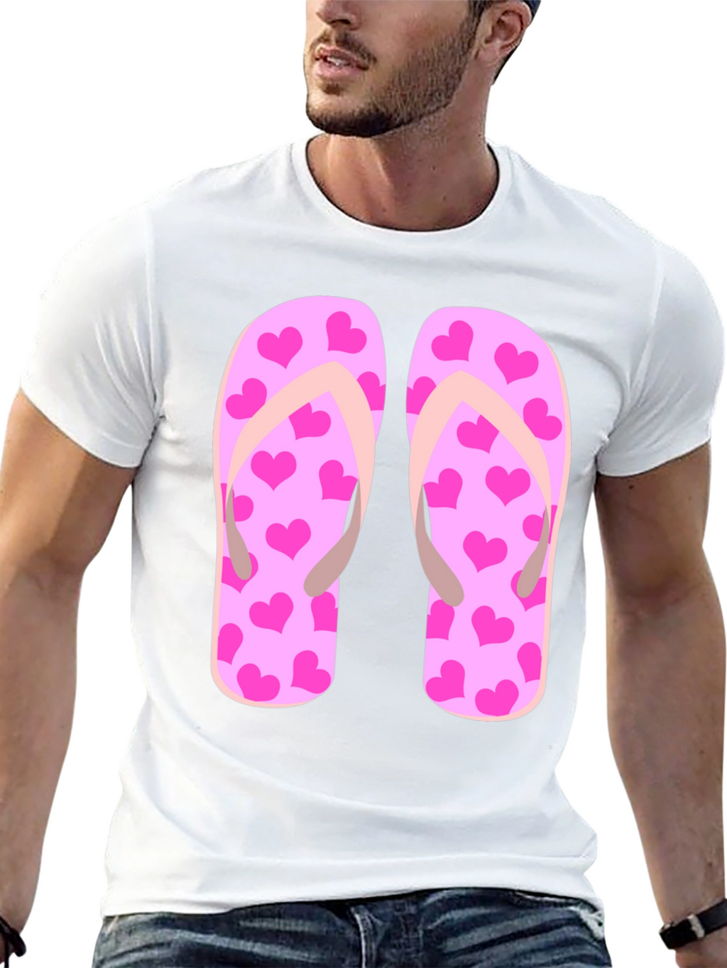 Flip Flop Heart Print Tee